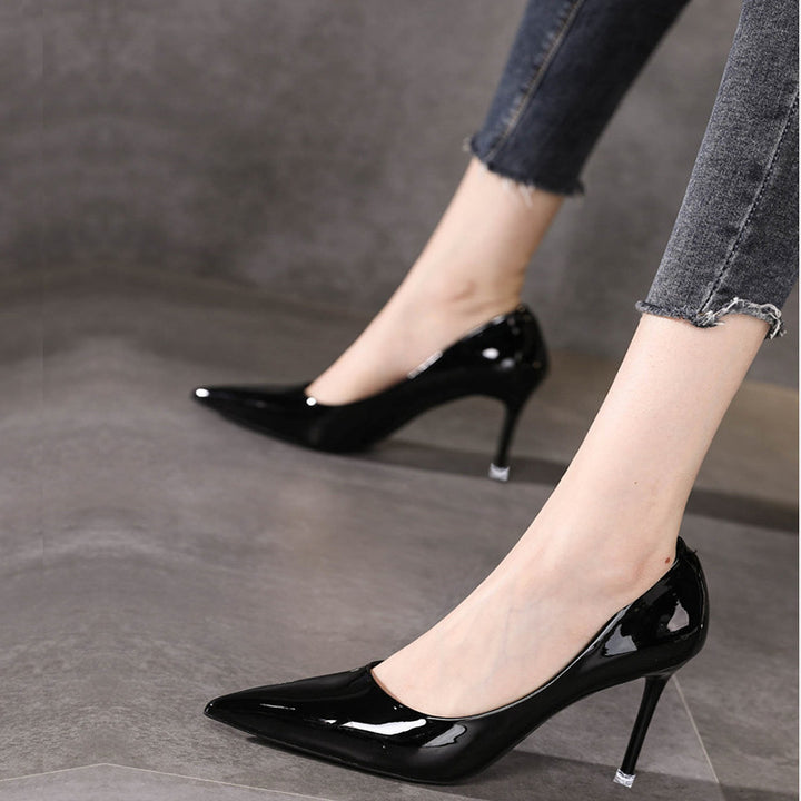 Damen Hochglanz Stiletto Absätze Drune