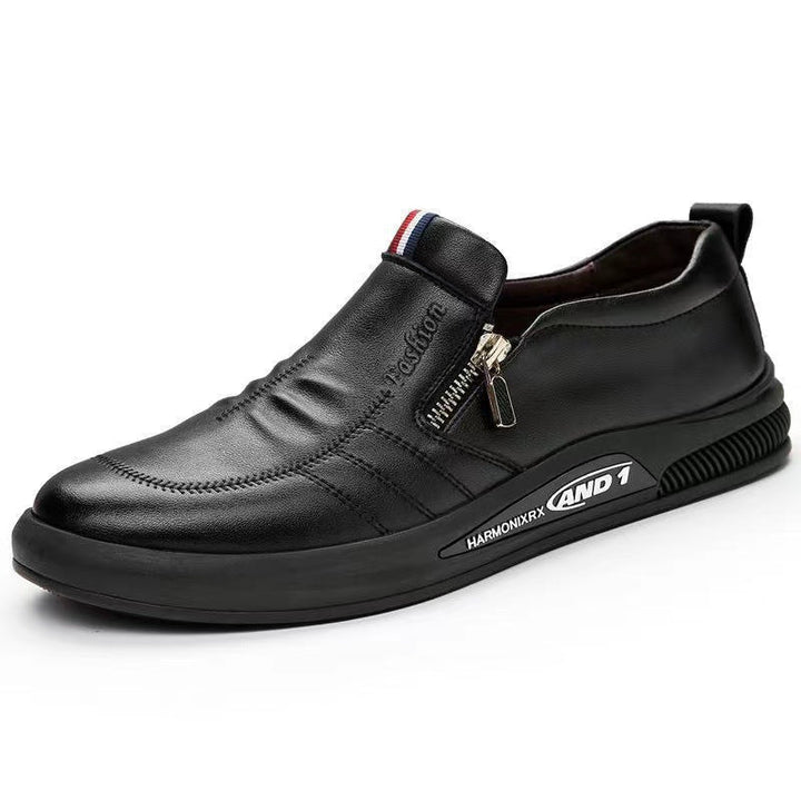 Herren Elegante und komfortable Leder-Slipper mit Reißverschluss Drune