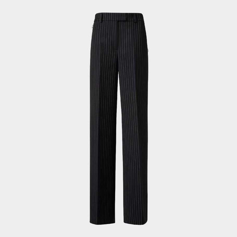 Damen Nadelstreifen Tailoring-Anzug mit Wide‑Leg Hose Drune