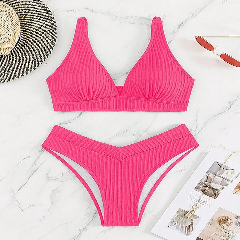 Damen Push-Up Bikini-Set mit vorteilhaftem High-Waist-Schnitt Drune