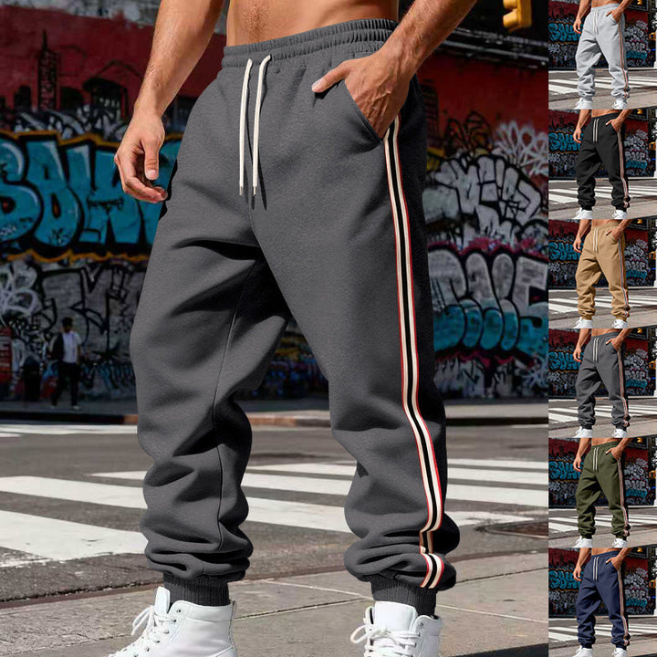 Herren Urbaner Slim-Jogger aus French Terry mit Seitenstreifen und gerippten Bündchen Drune