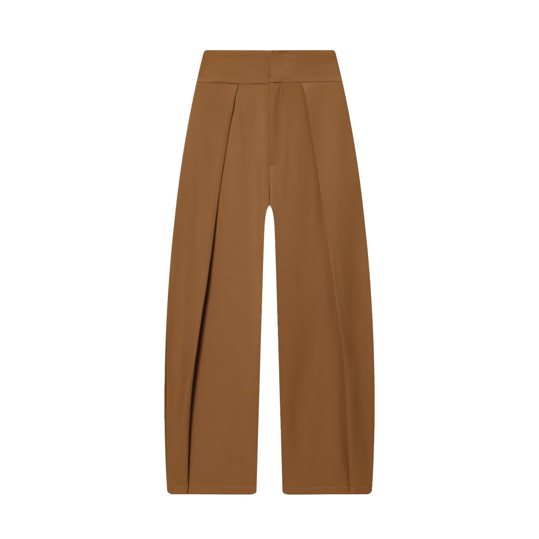 Damen elegante weite Hose mit feinen Falten Drune