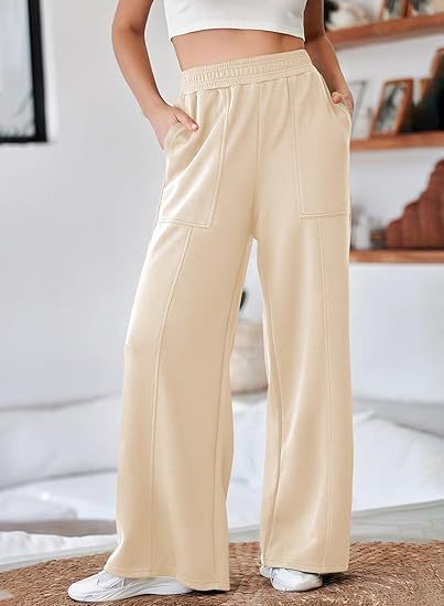 Damen Weite Jersey-Hose mit elastischem Bund und praktischen Taschen Drune