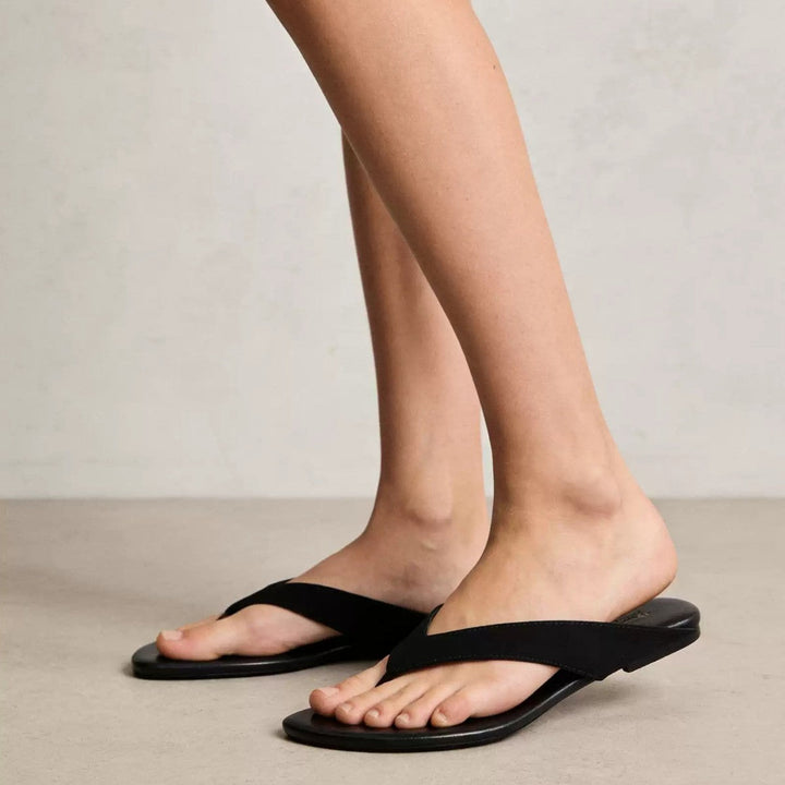 Damen Zehentrenner-Sandalen mit rutschfester Sohle und bequemem Fußbett Drune