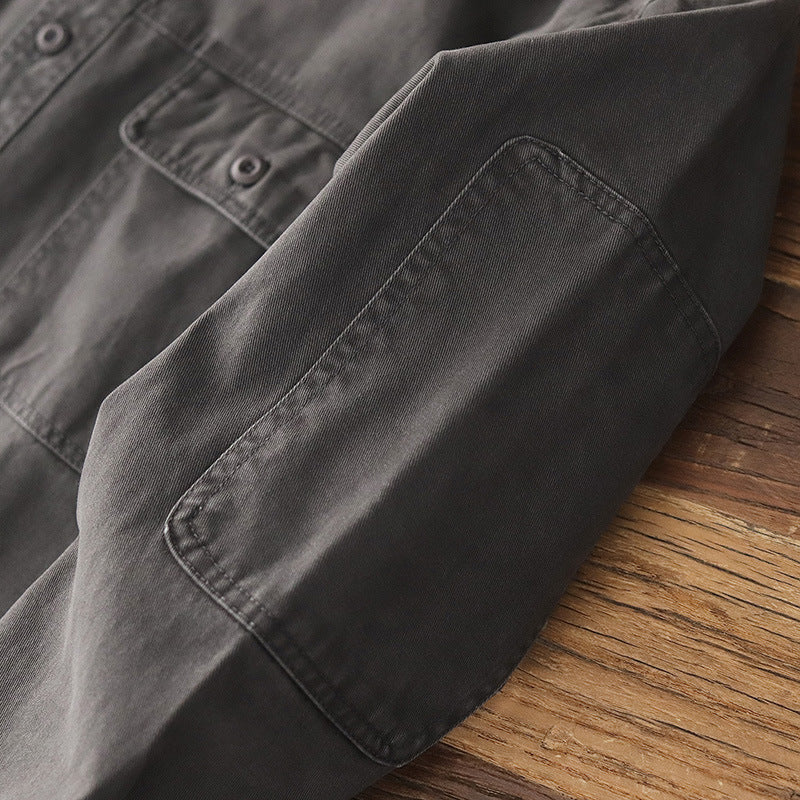 Herren modische Utility-Hemdjacke mit praktischen Brusttaschen Drune
