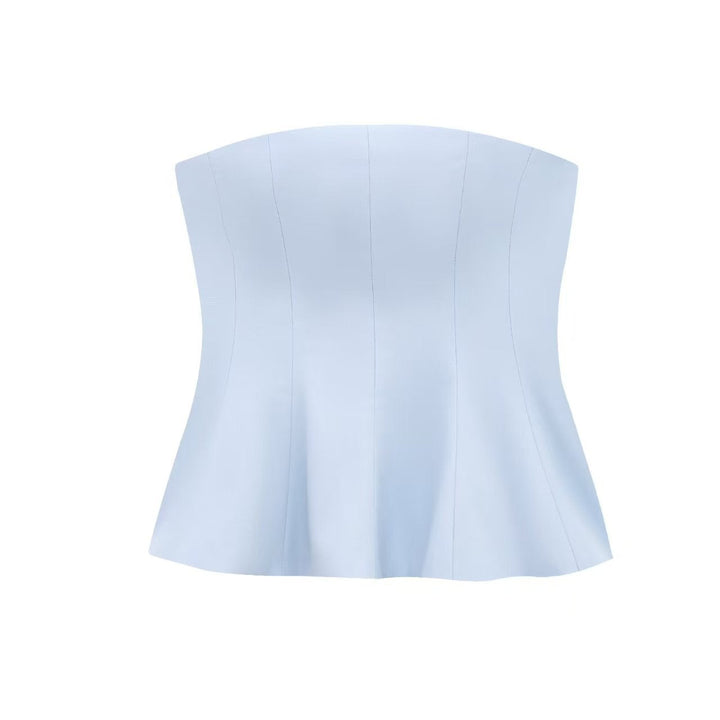 Damen Bustier-Oberteil mit figurformendem Schnitt und elegantem Plissee Drune