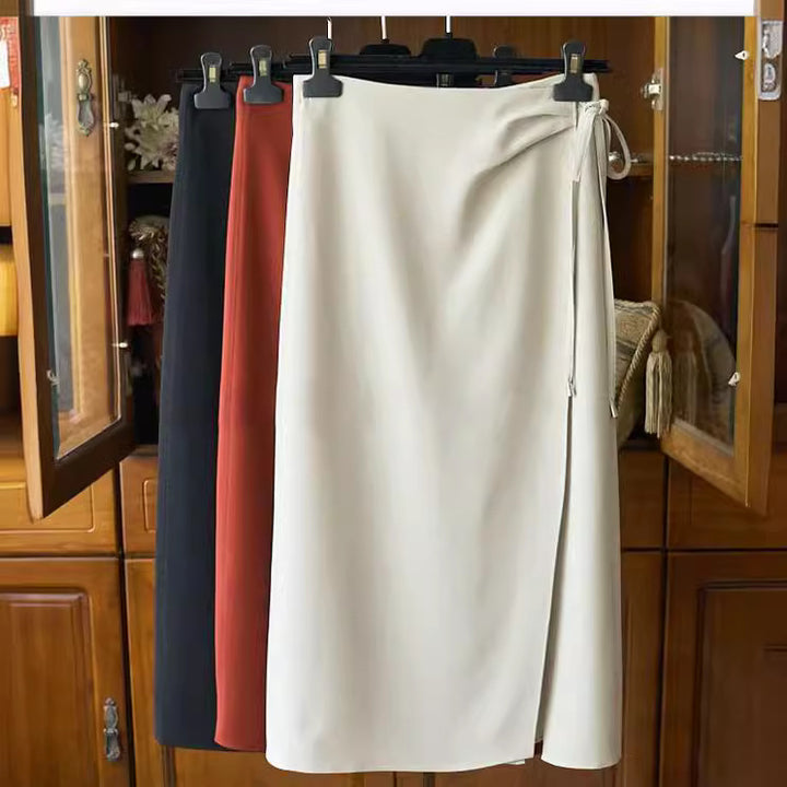 Damen Eleganter Wickelrock aus hochwertigem Stoff Drune