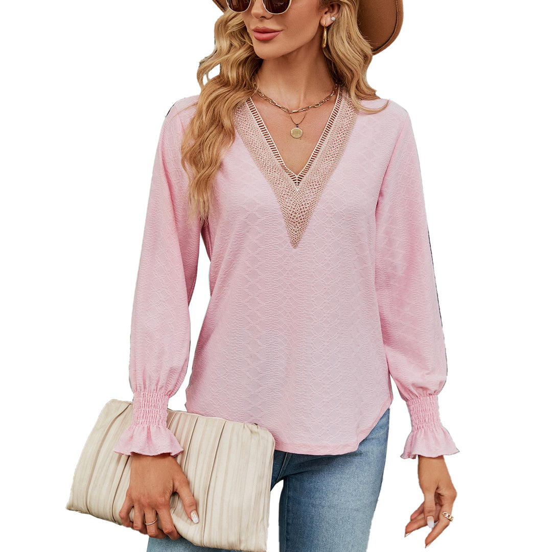 Damen Luftiges Blusenshirt mit feinem Strukturdesign Drune