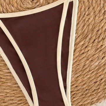 Damen Triangel-Bikini mit dekorativem Schlüssel-Detail Drune