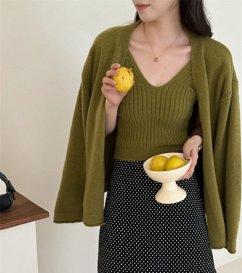 Damen Strickjacke mit lässigem Schnitt und weichem Material Drune