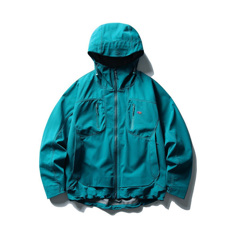 Unisex Technische Softshell-Fieldjacke mit verschweißten Nähten, vier Reißverschlusstaschen und verlängerter Rückenpartie Drune