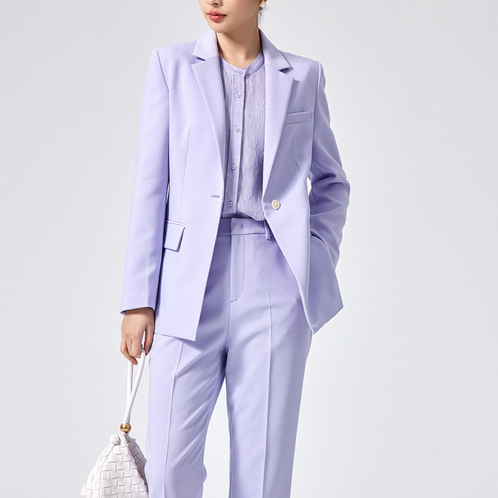 Damen Figurbetonter Midilanger Business-Blazer mit Reverskragen und formgebenden Abnähern Drune