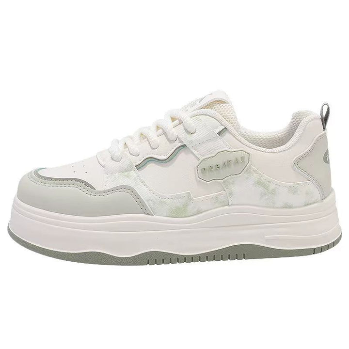 Damen Voluminöser Plateau‑Sneaker im Retro‑Citystil mit dezenter Marmorierung und dämpfender Keilsohle Drune