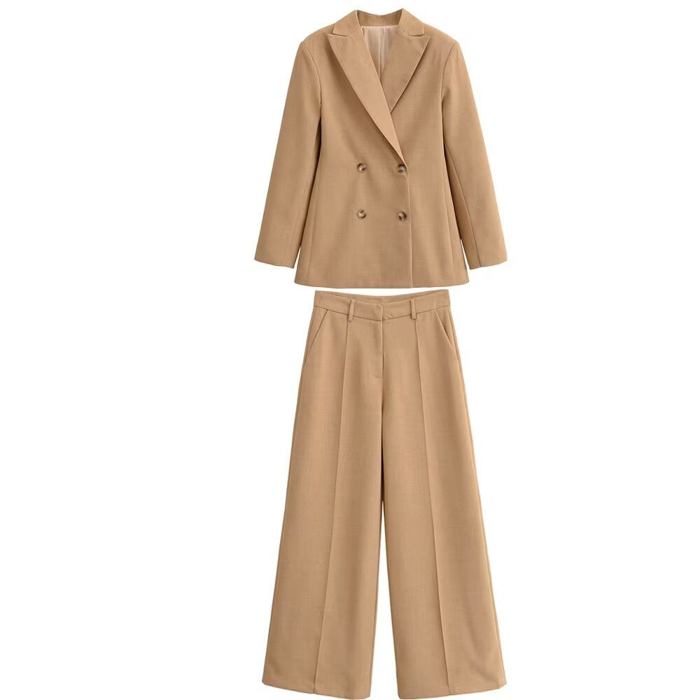 Damen Elegante High‑Waist Culotte‑Hose im Leinenlook mit Bügelfalte Drune