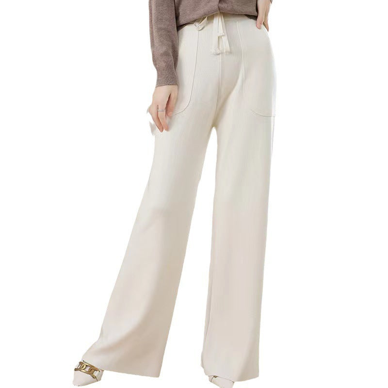 Damen Bequeme und elegante Hosen mit weitem Bein Drune