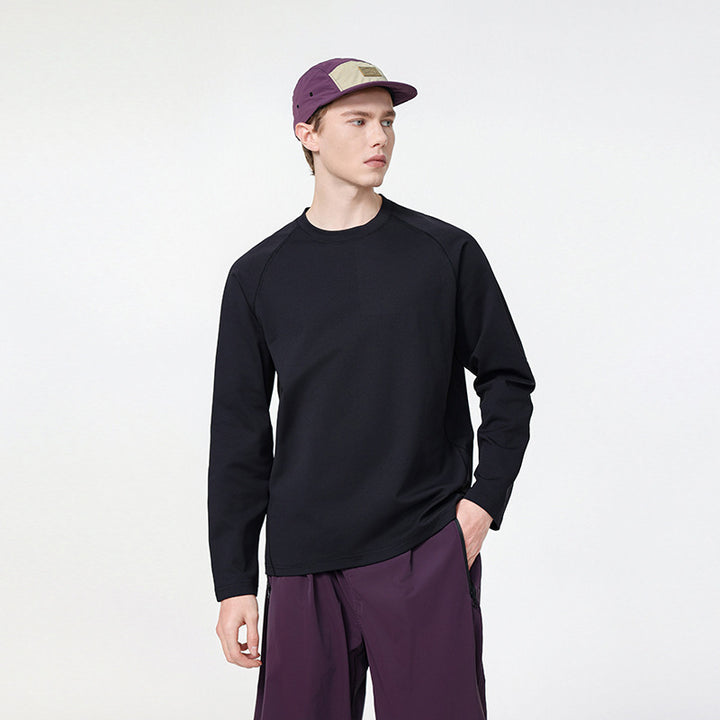 Herren Oversize-Langarm-Sweatshirt mit Raglanärmeln und abgerundetem Saum Drune