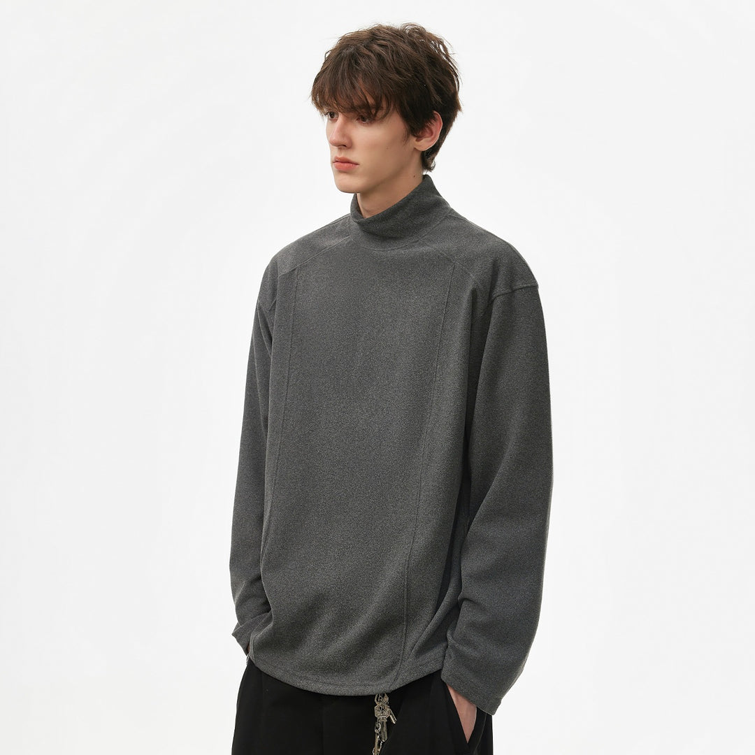 Herren Oversize Rollkragenpullover aus weichem Baumwoll‑Mix mit Raglanärmeln Drune