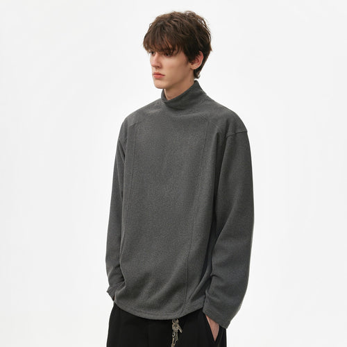 Herren Oversize Rollkragenpullover aus weichem Baumwoll‑Mix mit Raglanärmeln Drune