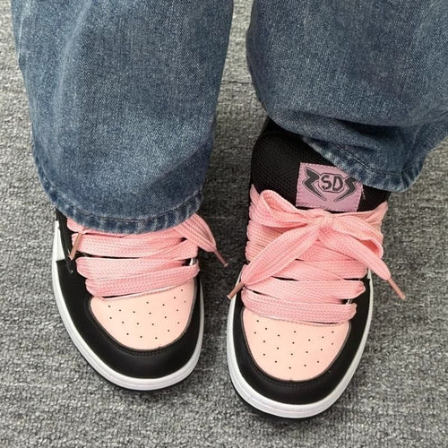 Damen Sportliche Sneakers mit atmungsaktiver Oberflächenstruktur und robustem Profil Drune