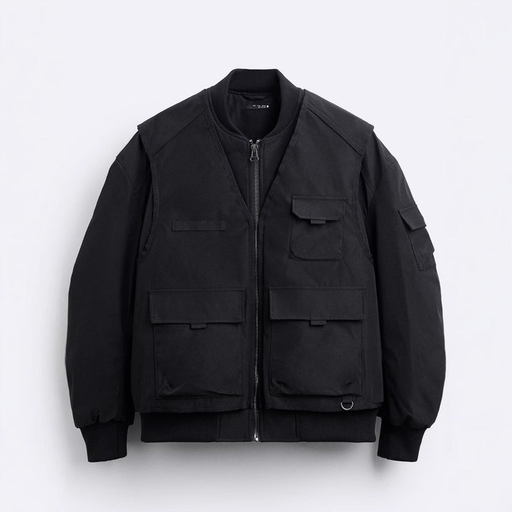Herren Utility-Blouson mit Mehrfach-Taschen und Stehkragen Drune