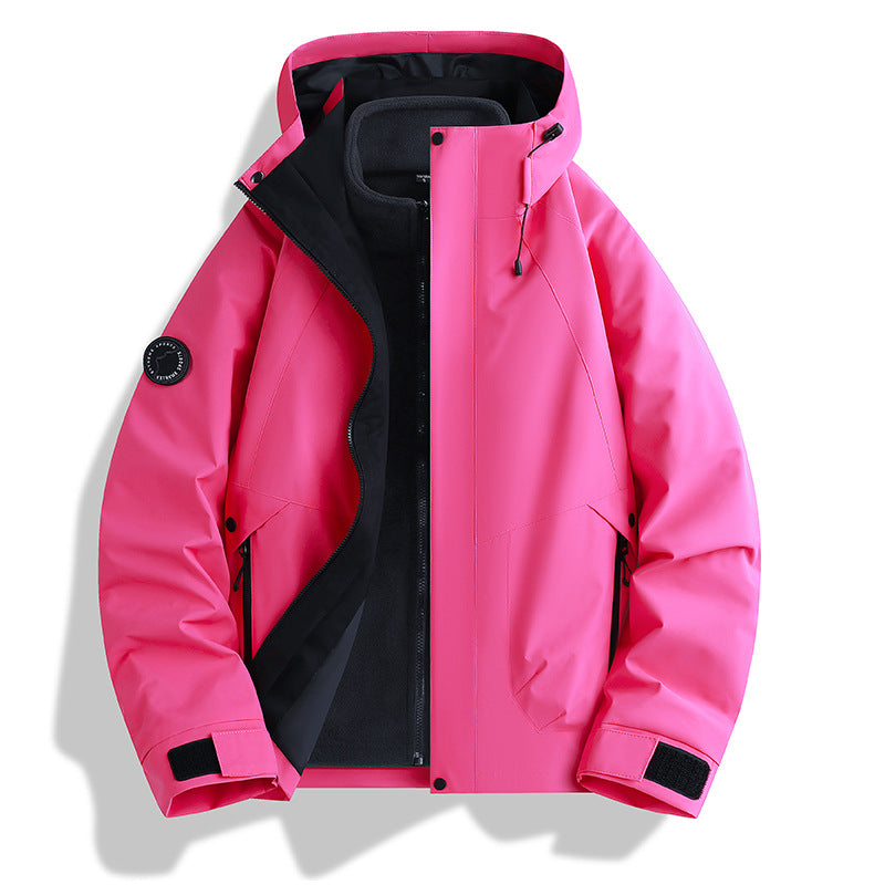 Herren wasserdichte Softshelljacke mit Kapuze und Fleece-Innenfutter Drune