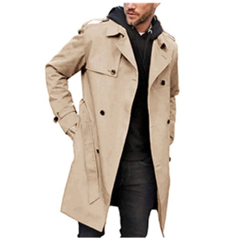 Herren Trenchcoat mit klassischem Stil Drune