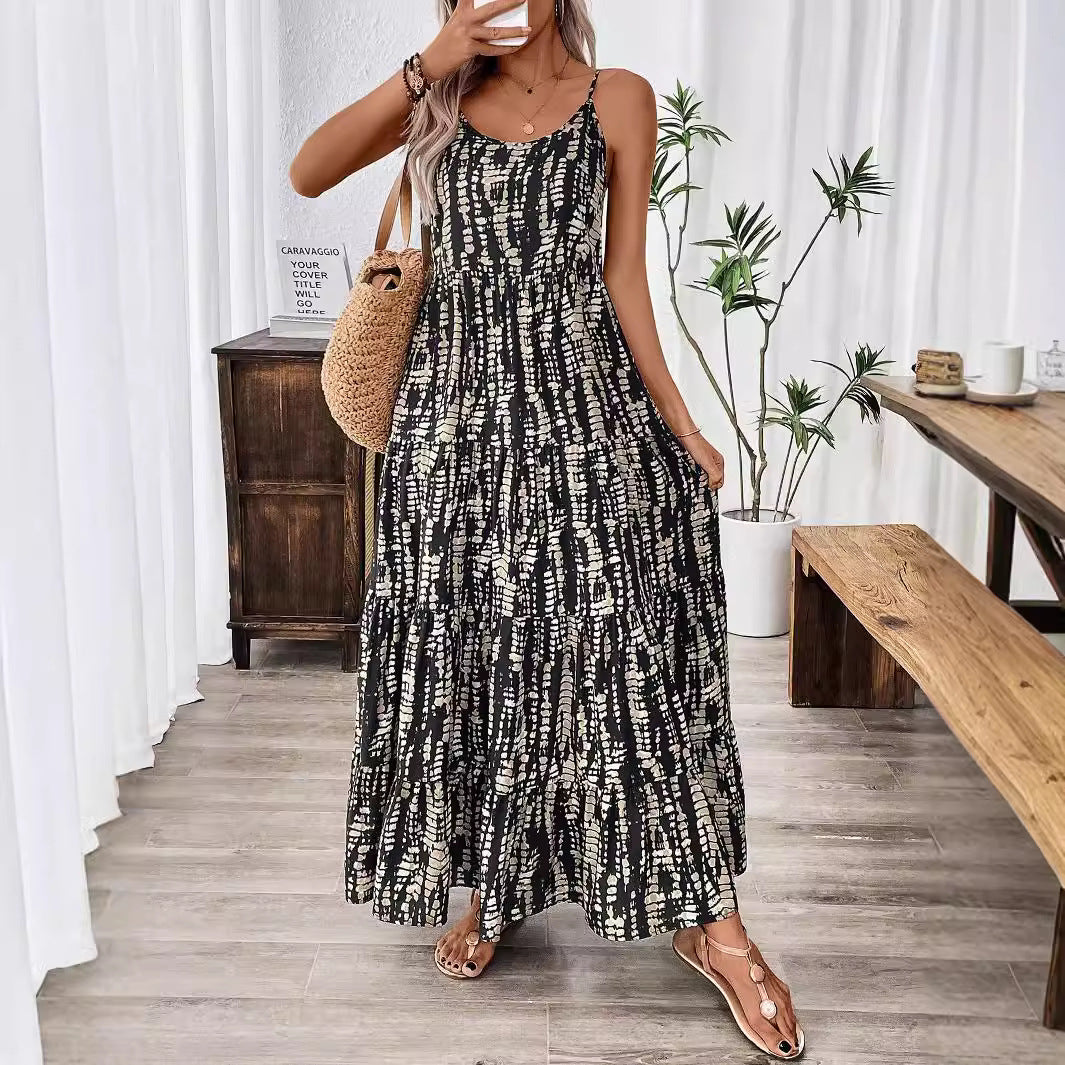 Damen Maxikleid mit elegantem Schnitt und fließendem Stoff Drune