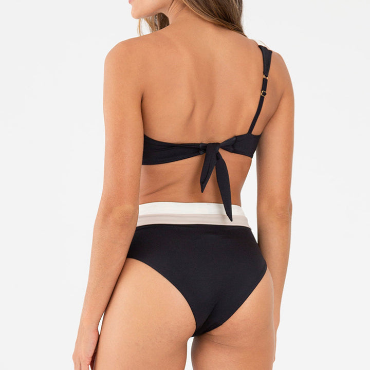 Damen Bikiniset mit asymmetrischem Schnitt und modischen Farbblock-Details Drune