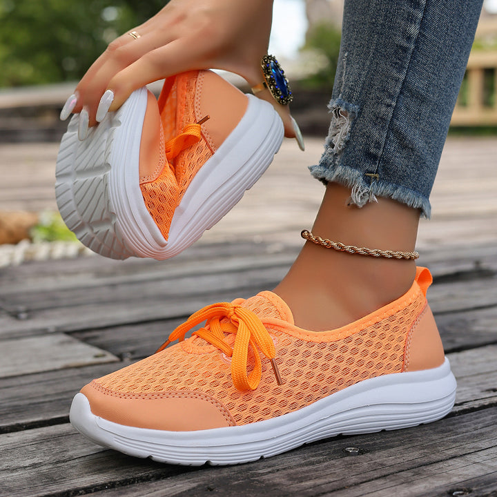 Damen Leichte und atmungsaktive Sneakers mit Netzstruktur Drune