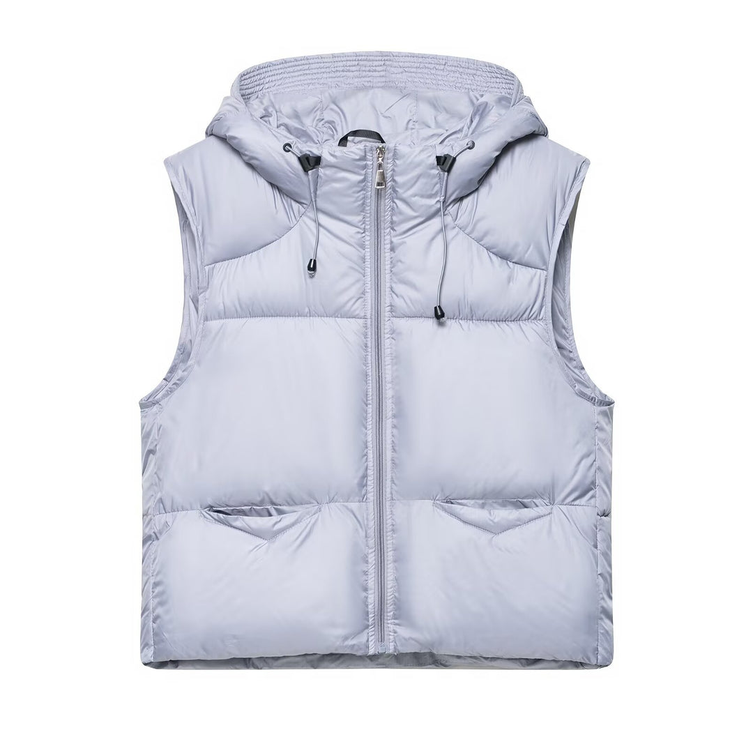 Damen Steppweste mit Kapuze und praktischen Taschen Drune