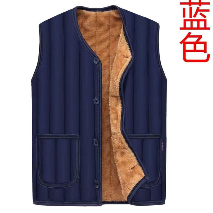 Herren Steppweste mit kuscheliger Teddyfleece‑Innenseite, knöpfbare Front und aufgesetzten Taschen Drune