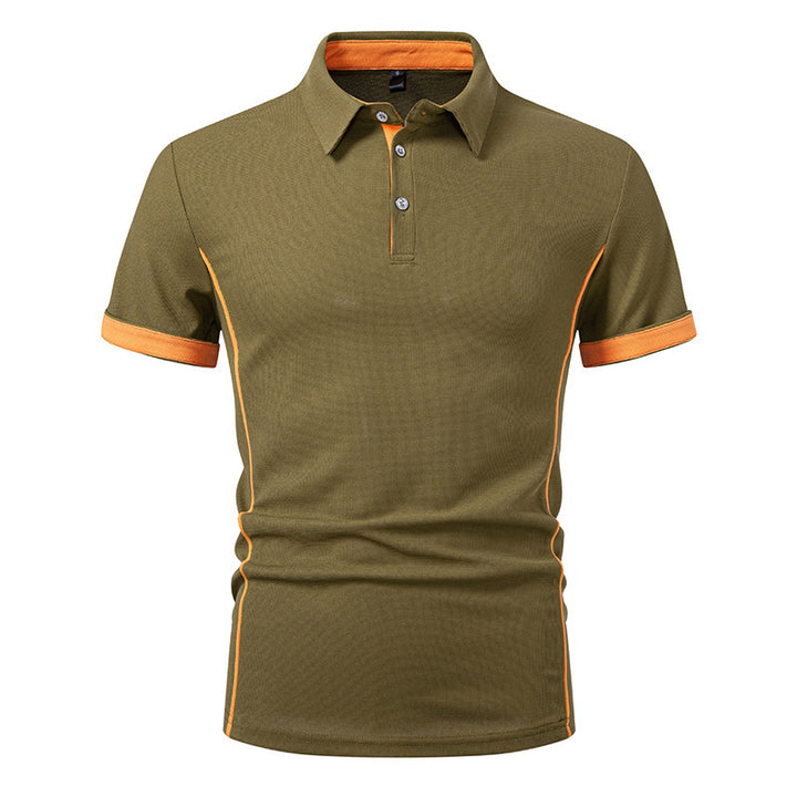 Herren Polo-Shirt mit kontrastierenden Akzenten und atmungsaktiven Eigenschaften Drune