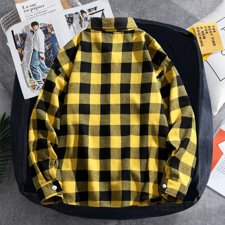 Damen Lässige und modische Flanellhemdjacke Drune