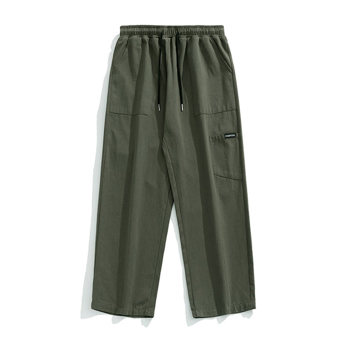 Unisex Weite Utility-Cargo-Hose mit elastischem Bund und Mehrfachtaschen Drune