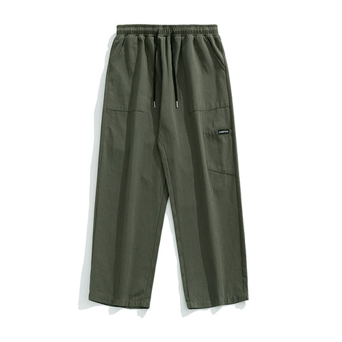 Unisex Weite Utility-Cargo-Hose mit elastischem Bund und Mehrfachtaschen Drune