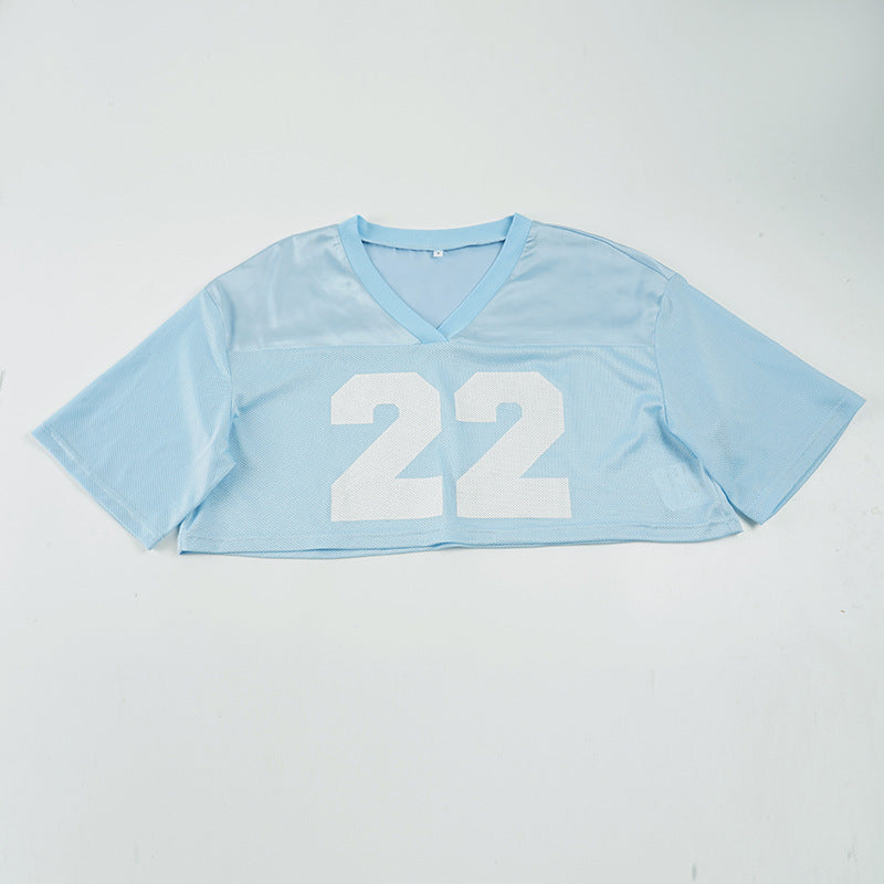 Damen Sportliches Crop-Top mit Netzdesign und vielseitigen Einsatzmöglichkeiten Drune