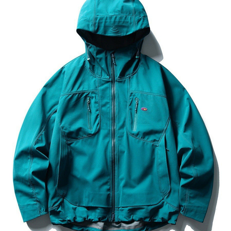 Unisex Technische Softshell-Fieldjacke mit verschweißten Nähten, vier Reißverschlusstaschen und verlängerter Rückenpartie Drune