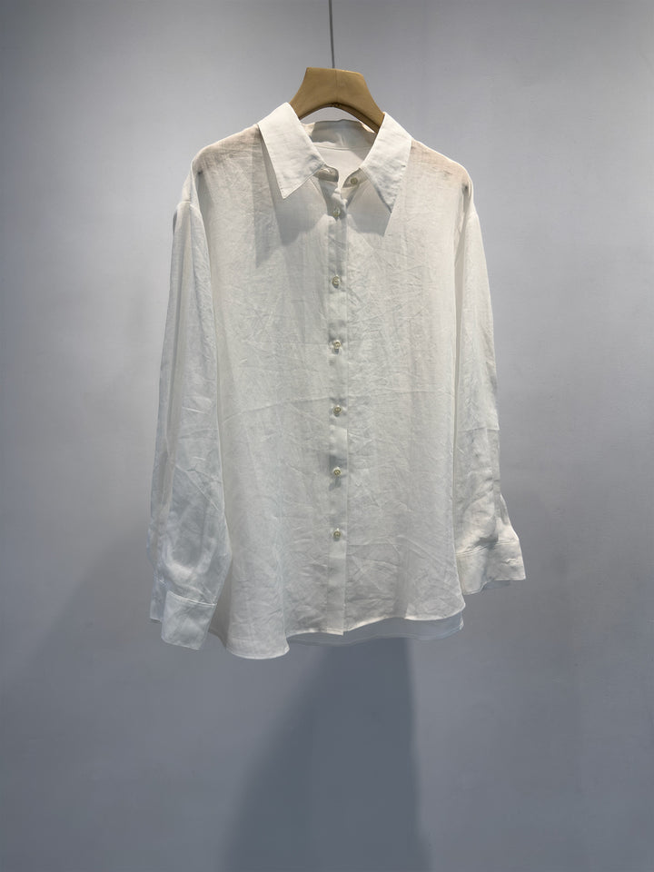 Damen Leichte Freizeit Button-Up Shirt Drune