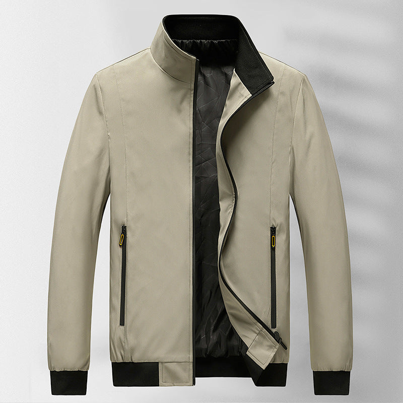 Herren Leichter wind- und wasserabweisender Stehkragen-Blouson mit Thermo-Innenfutter und Reißverschlusstaschen Drune