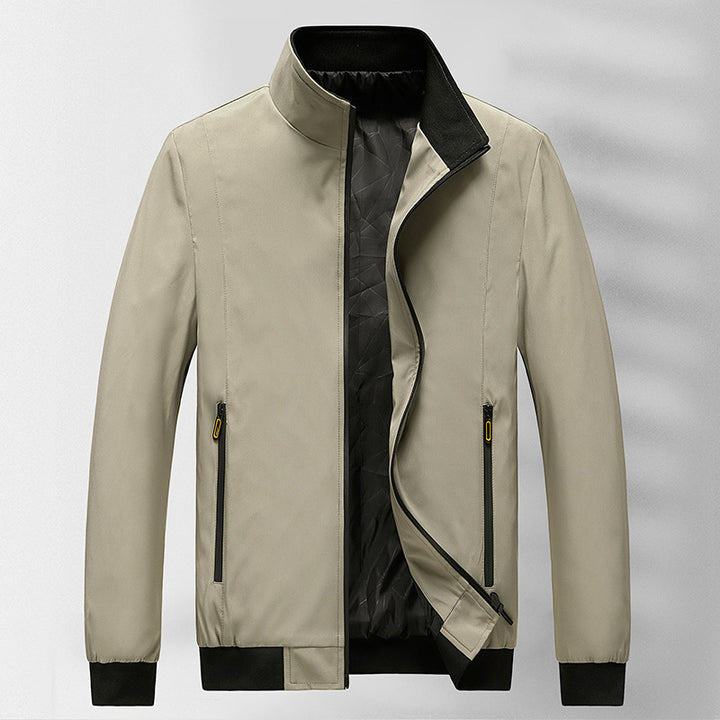 Herren Leichter wind- und wasserabweisender Stehkragen-Blouson mit Thermo-Innenfutter und Reißverschlusstaschen Drune