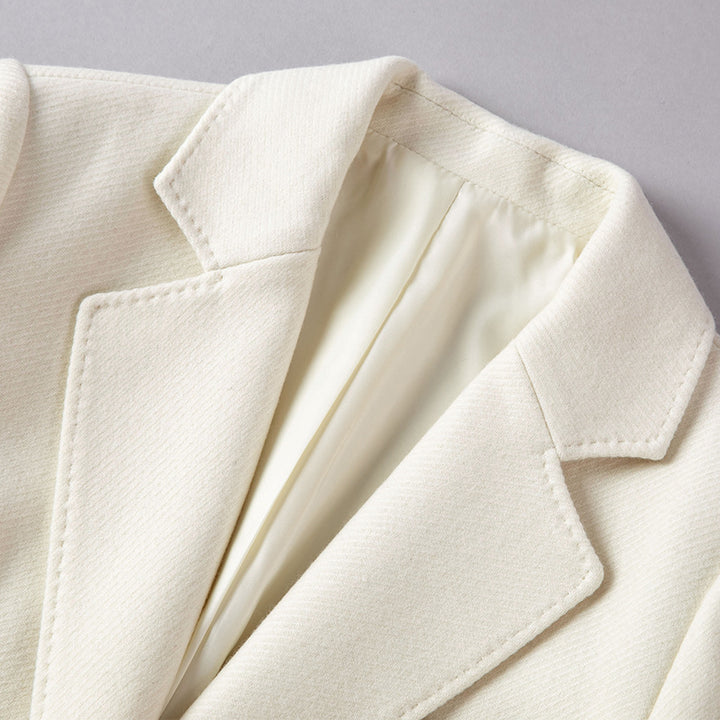 Damen Eleganter Wollblazer mit aufgesetzten Taschen Drune