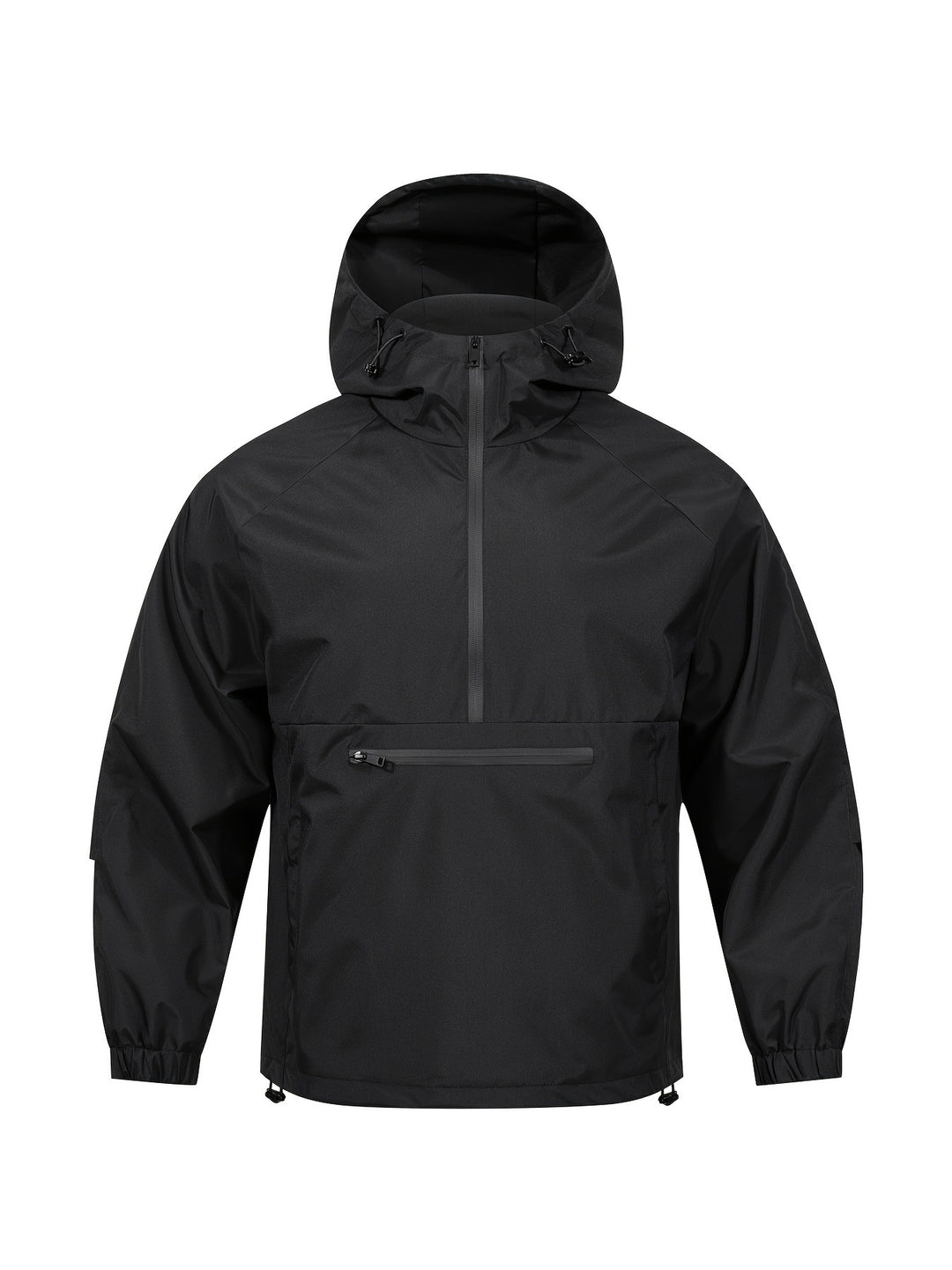 Herren Wind- und Wasserabweisende Anorak-Pulloverjacke mit Halbreißverschluss und Kängurutasche Drune