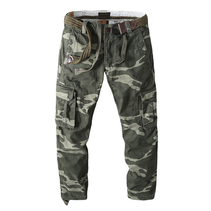 Herren Cargohose mit mehreren Taschen, verstellbaren Beinabschlüssen und Gürtel Drune