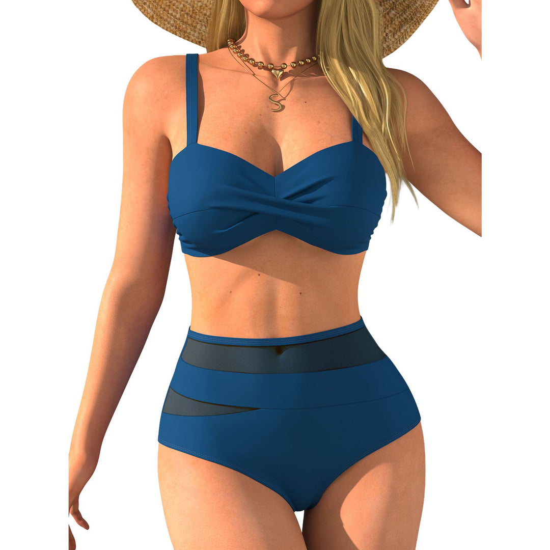 Damen Hochtaillierter Bikini mit modischem Twist Drune