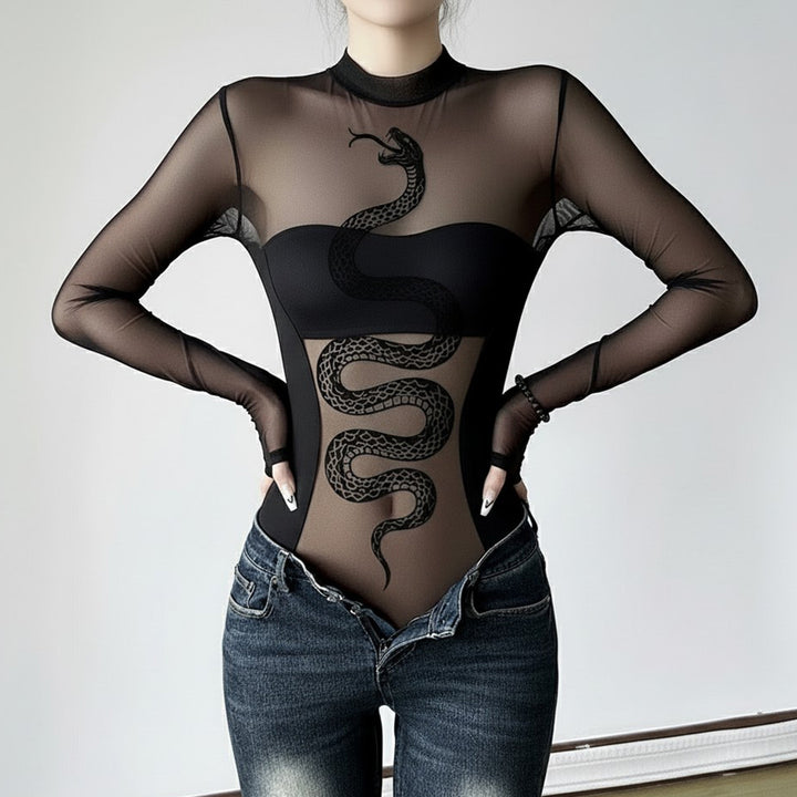 Damen Spitzen-Bodysuit mit verführerischem V-Ausschnitt und süßen Rüschendetails Drune