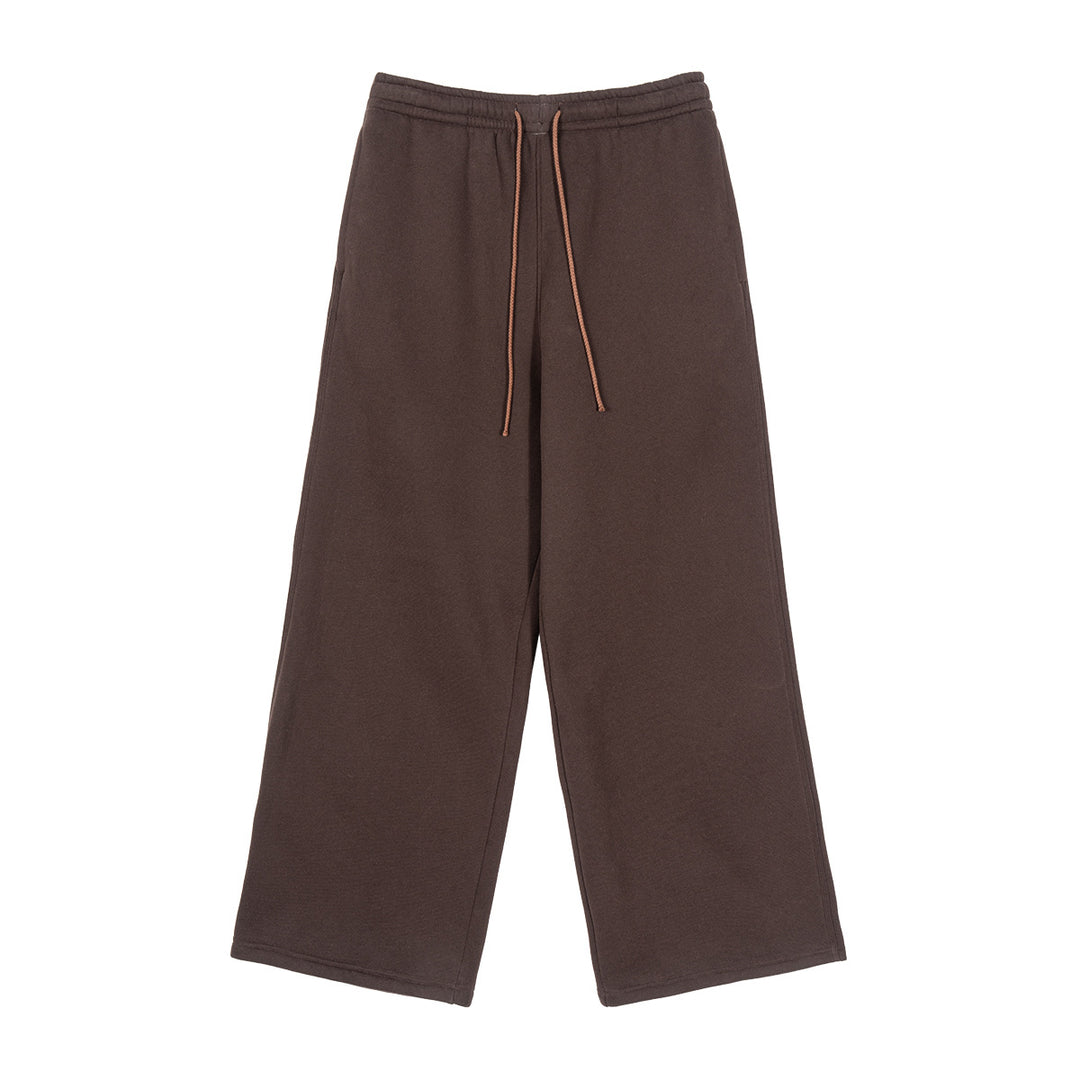 Damen weite hochtaillierte Sweathose mit Kordelzug und geradem Bein Drune
