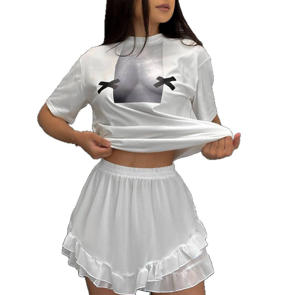 Damen Streetwear T-Shirt Drune