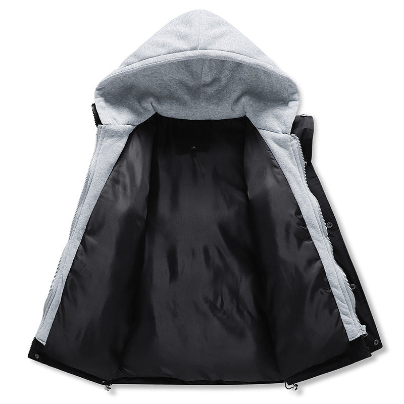 Herren Steppjacke mit abnehmbarer Kapuze Drune