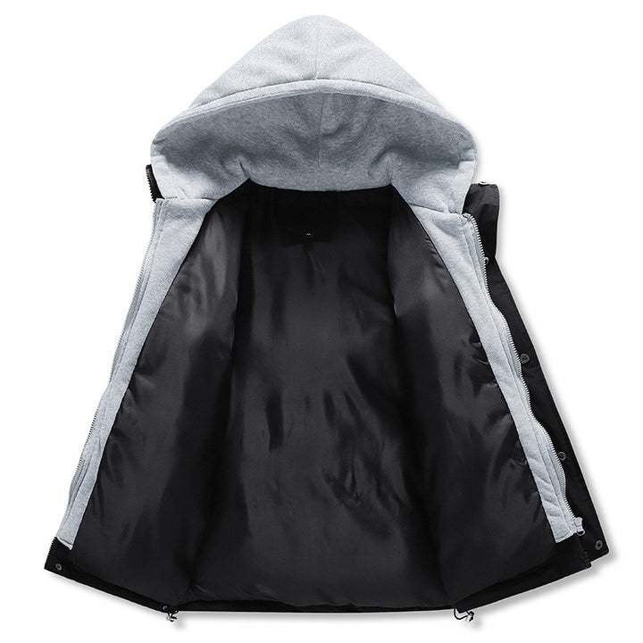 Herren Steppjacke mit abnehmbarer Kapuze Drune