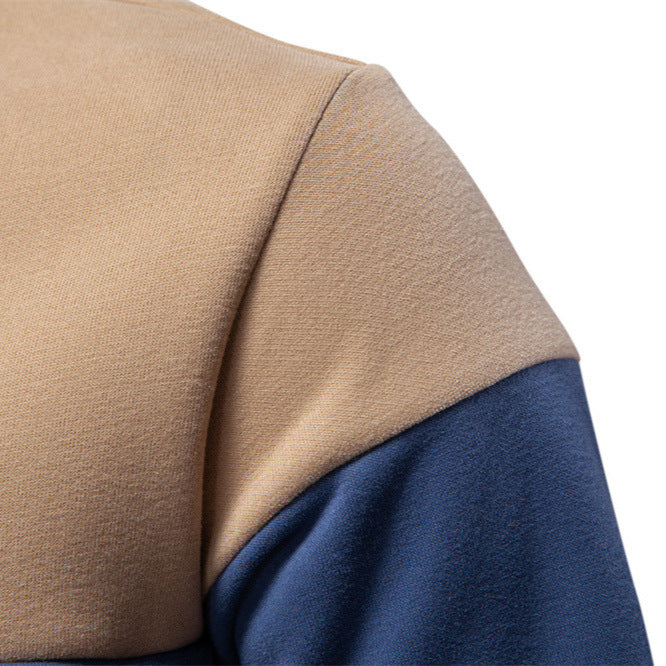 Herren nan sportlich-elegantes Langarm-Polo im Rugby-Stil mit kontrastierendem Kragen und breitem Brustpaneel Drune